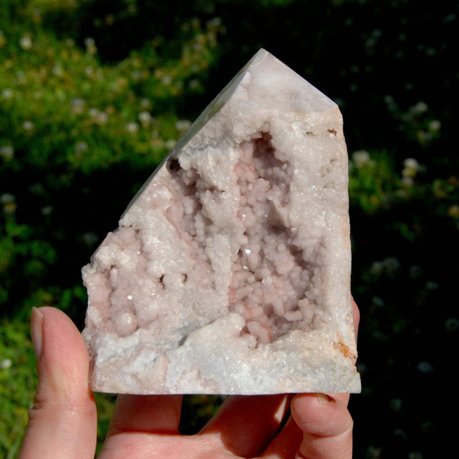 Pink Amethyst Geode Crystal Freeform Tower – 4.25in 404g Stone of Love, Peace &