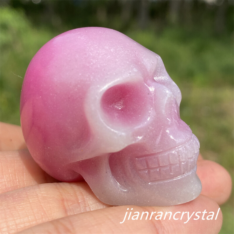 1.5″+ Luminous Stone Skull Hand Carved Resin Skull Gift Reiki Healing 1pc