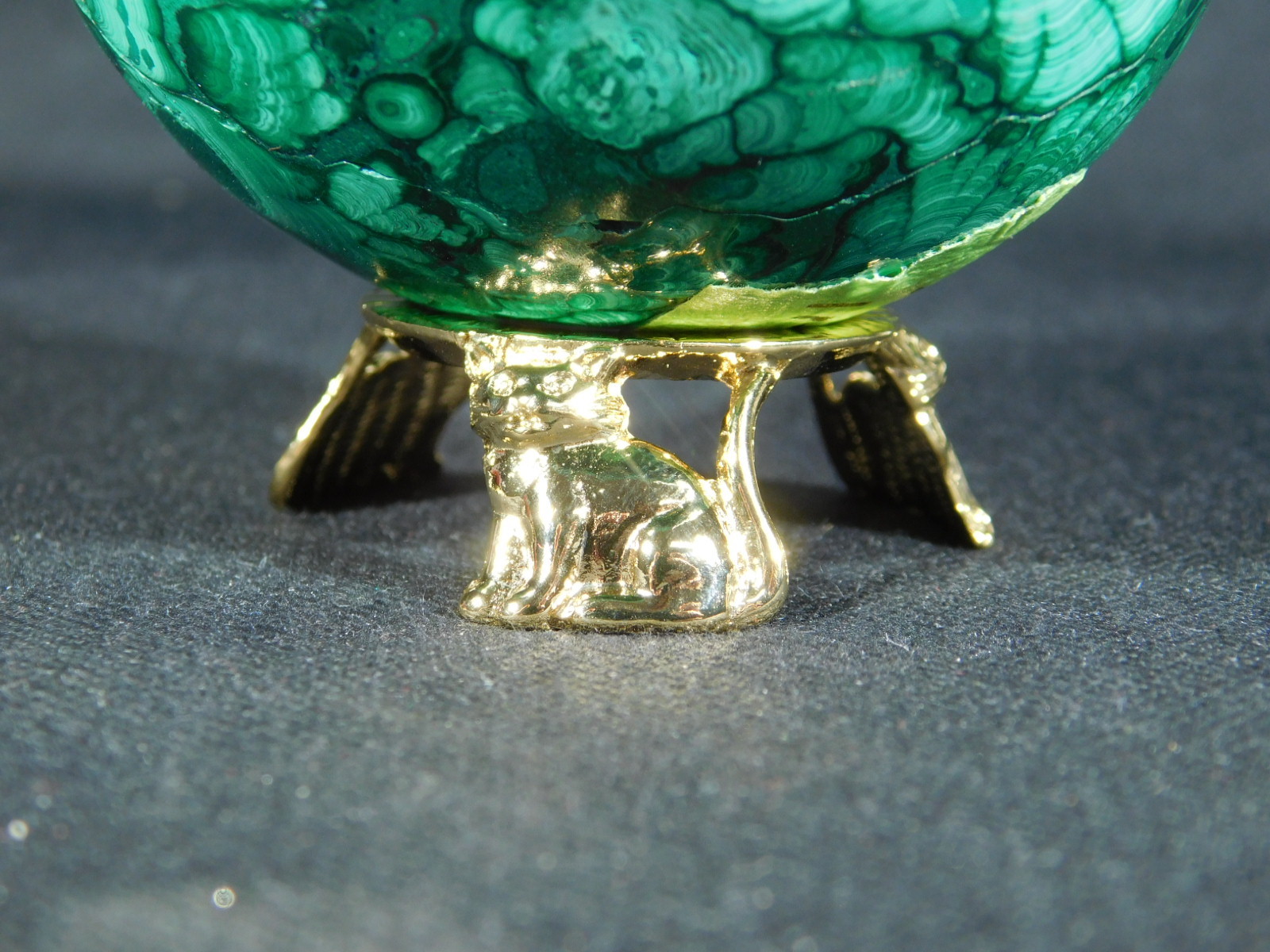Sphere Display Stand Gold Color CAT Design Small Size