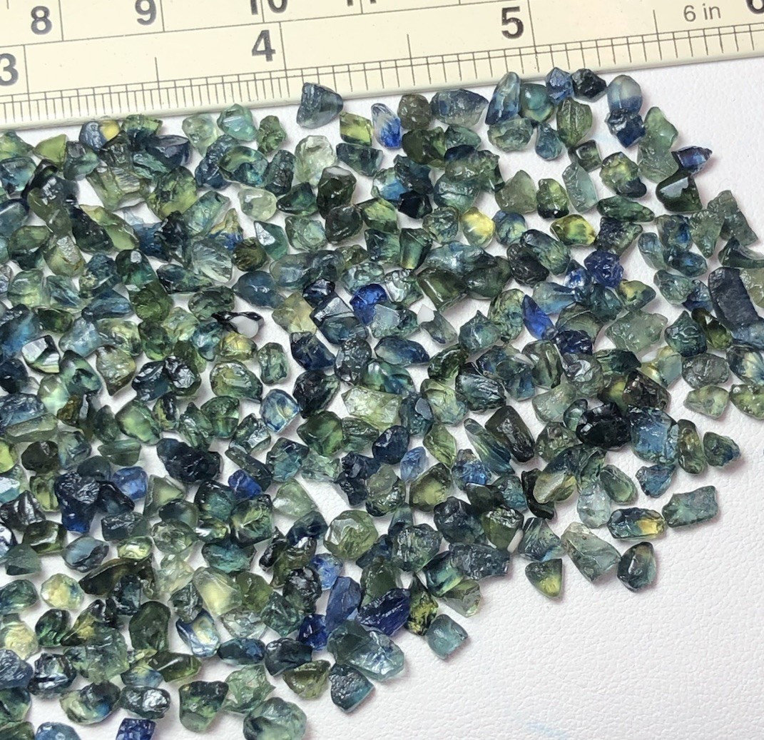 41 Gram /Rough Teal Bicolor Sapphire From Africa Mine, Ready For MM Size Cutting