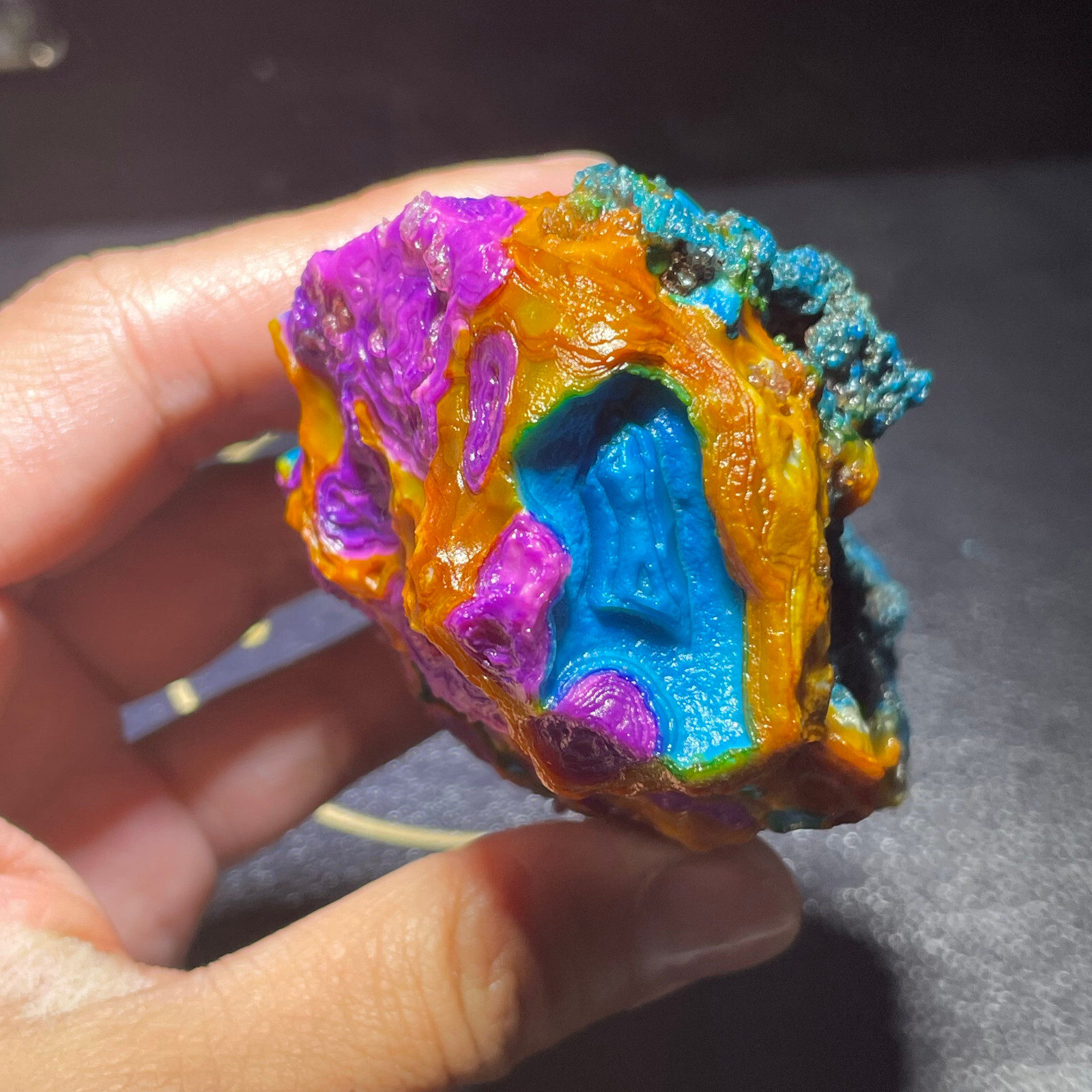 310g Natural Calcified Agate Eye Crystal Unique Mineral Specimen Perfect Gift