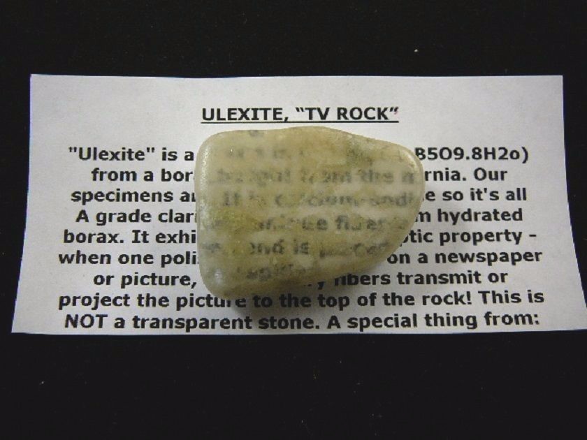 (r33-29) 1-5/8″ Ulexite stone Mineral TV rock Boron, CA from borax mine specimen