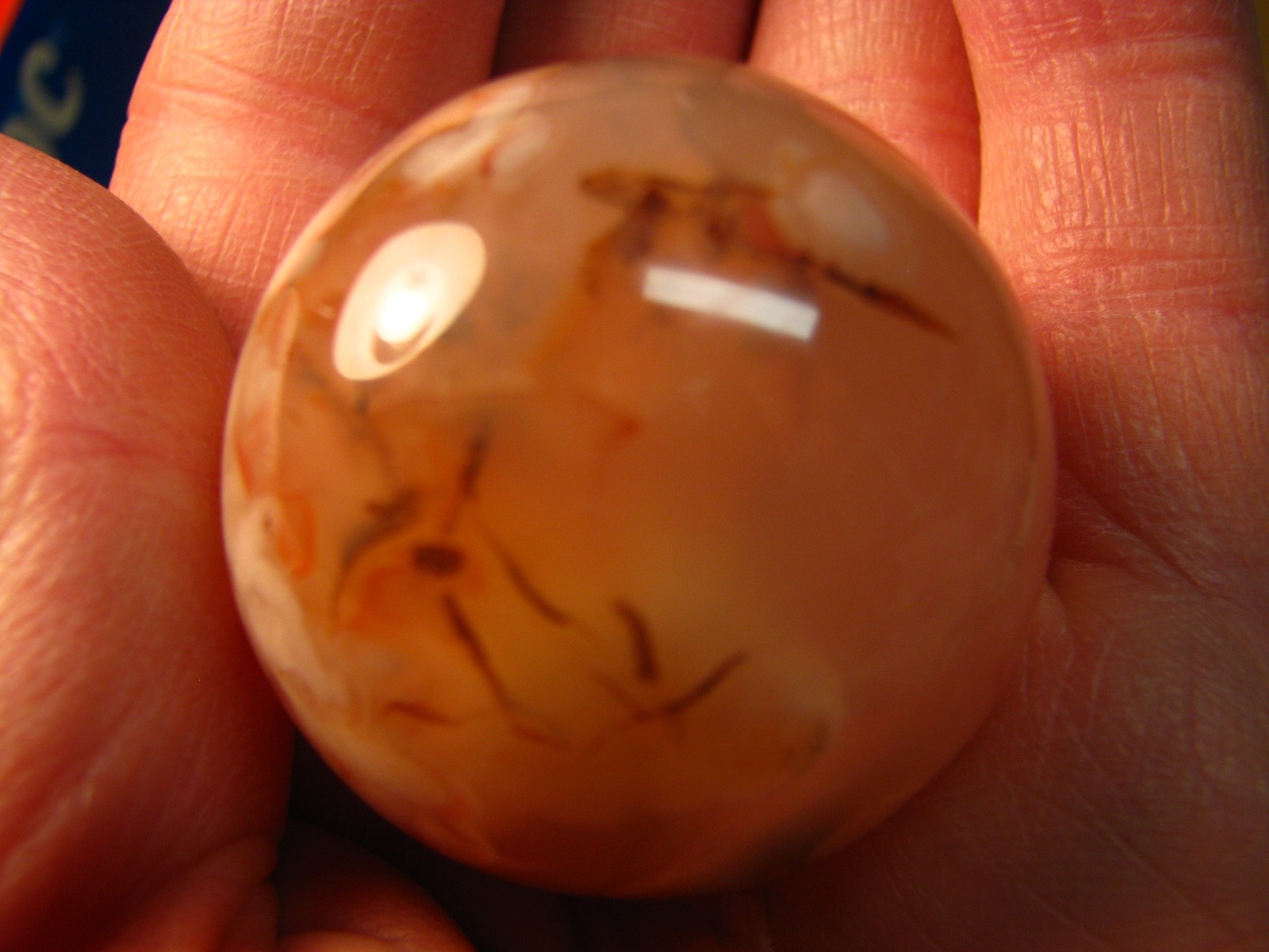 92g 1.5inch SAKURA AGATE WOOD STAND MADAGASCAR FLUORESCENT CHERRY BLOSSOM #016