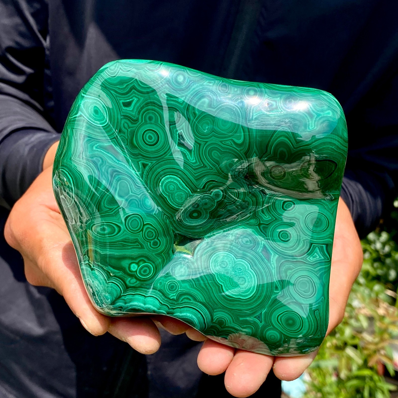 2.4LB Natural Polished Malachite Mineral freeform specimen Reiki Stone Healing