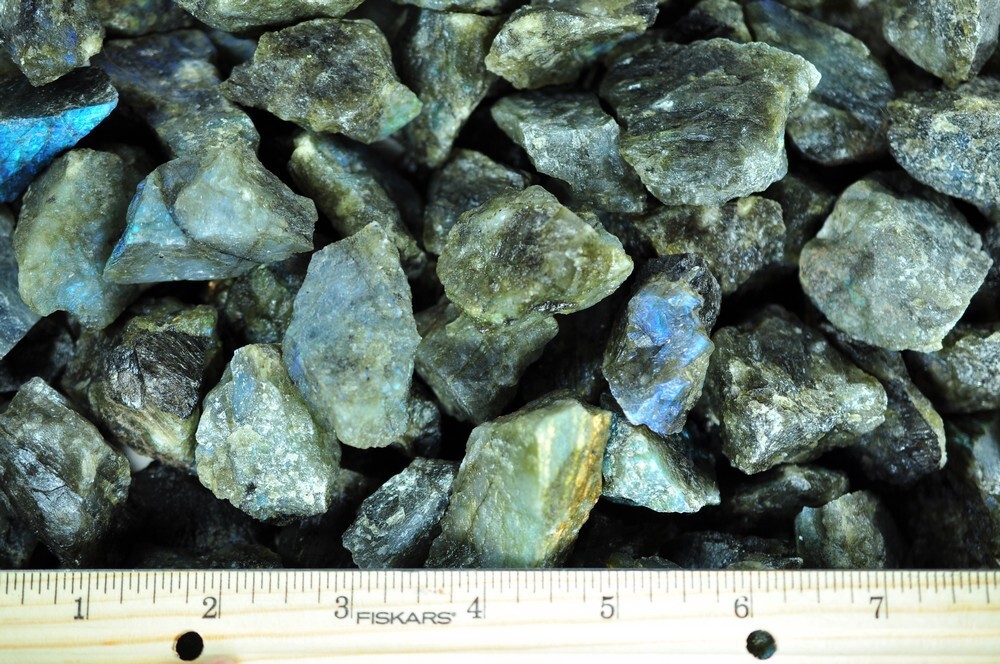 1/4 lb Labradorite Rough Stones -Natural Crystal Mineral Rock Specimens Tumbling