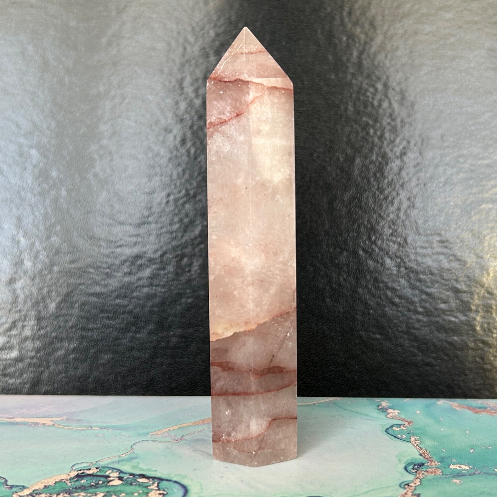 3.75″ Hematoid Quartz Tower | Fire Quartz Point | Red Hematite Quartz Crystal
