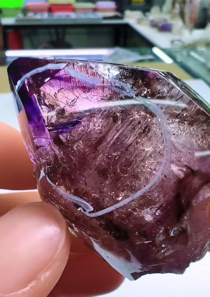51*36*25mm Natural Enhydro Quartz Crystal Moving Water Drop Reiki Heal Specimens