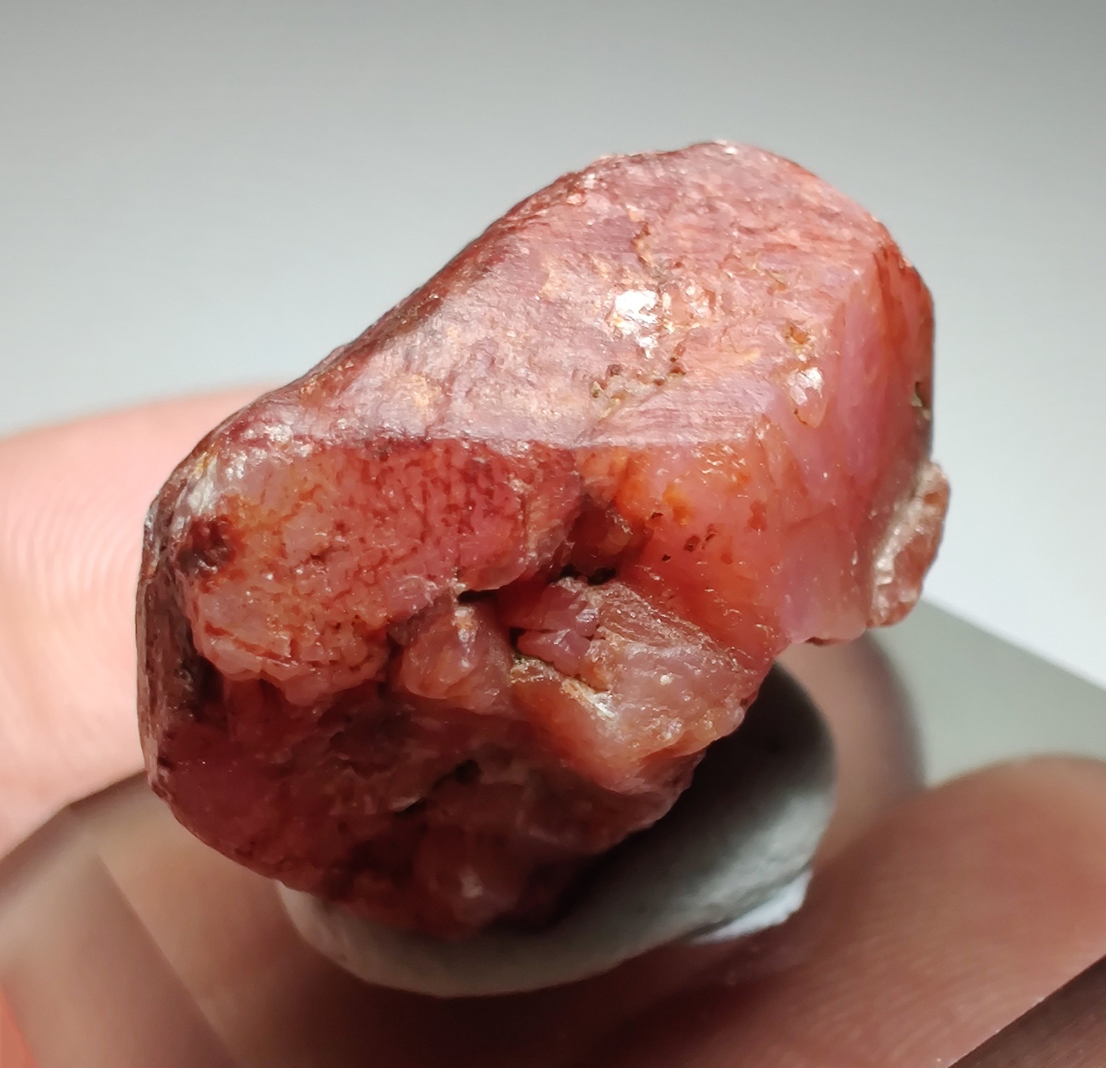 Pink Sapphire crystals, dual color fluorescence! North Carolina. 11 grams.
