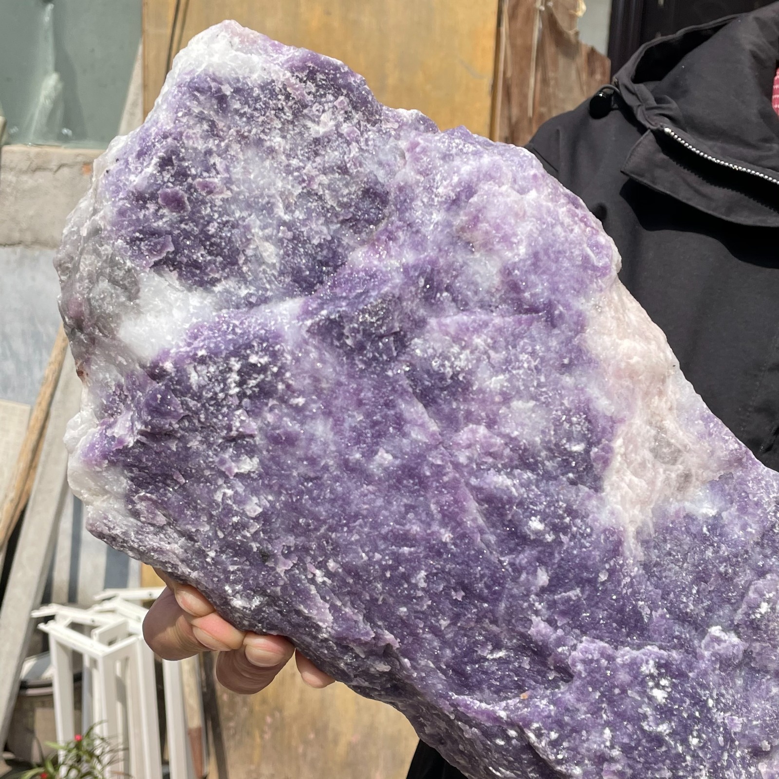 5450g Large Natural Purple Lilac Jade Raw Stone Quartz Mineral Specimen