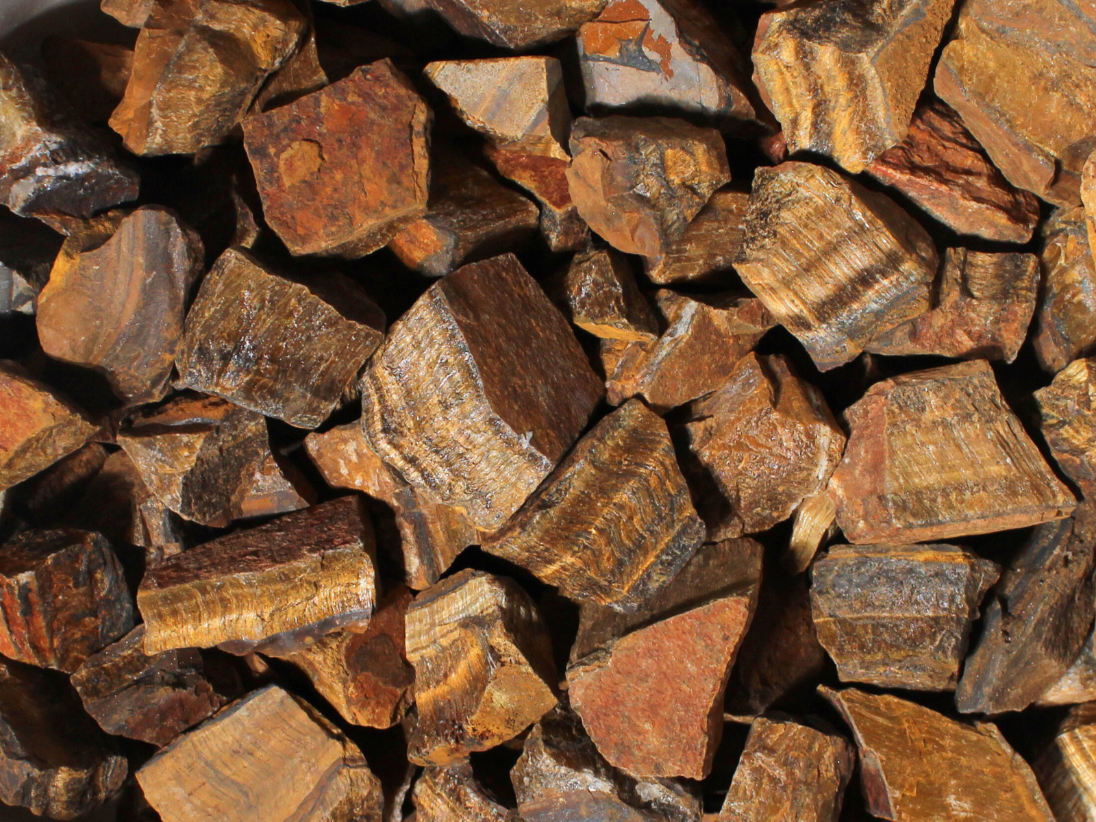 Gold Tiger’s Eye – Rough Rocks for Tumbling – Bulk Wholesale 1LB options