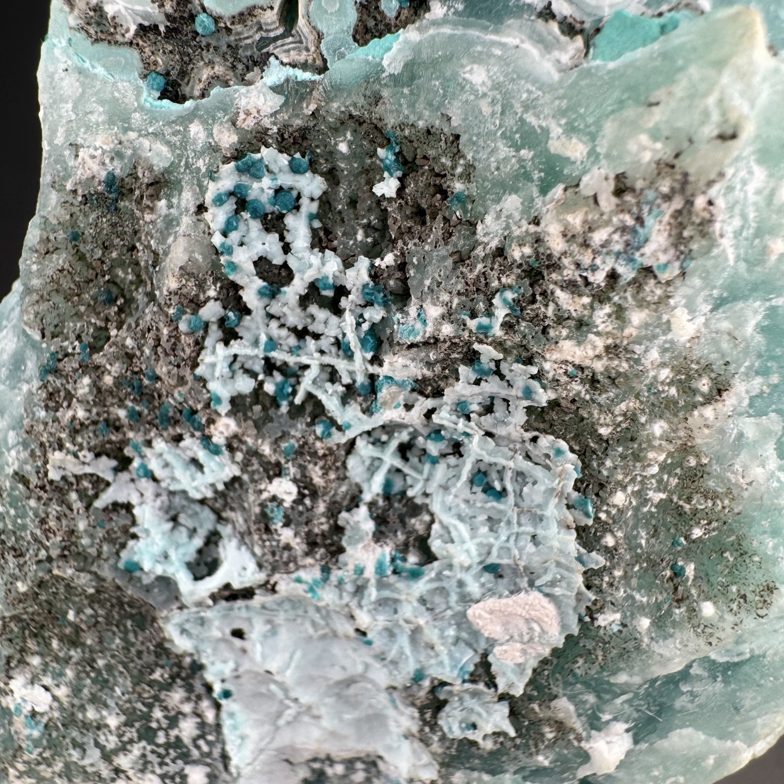 Vibrant Blue Smithsonite: Yanga Koubenza mines, Mfouati, Republic of Congo