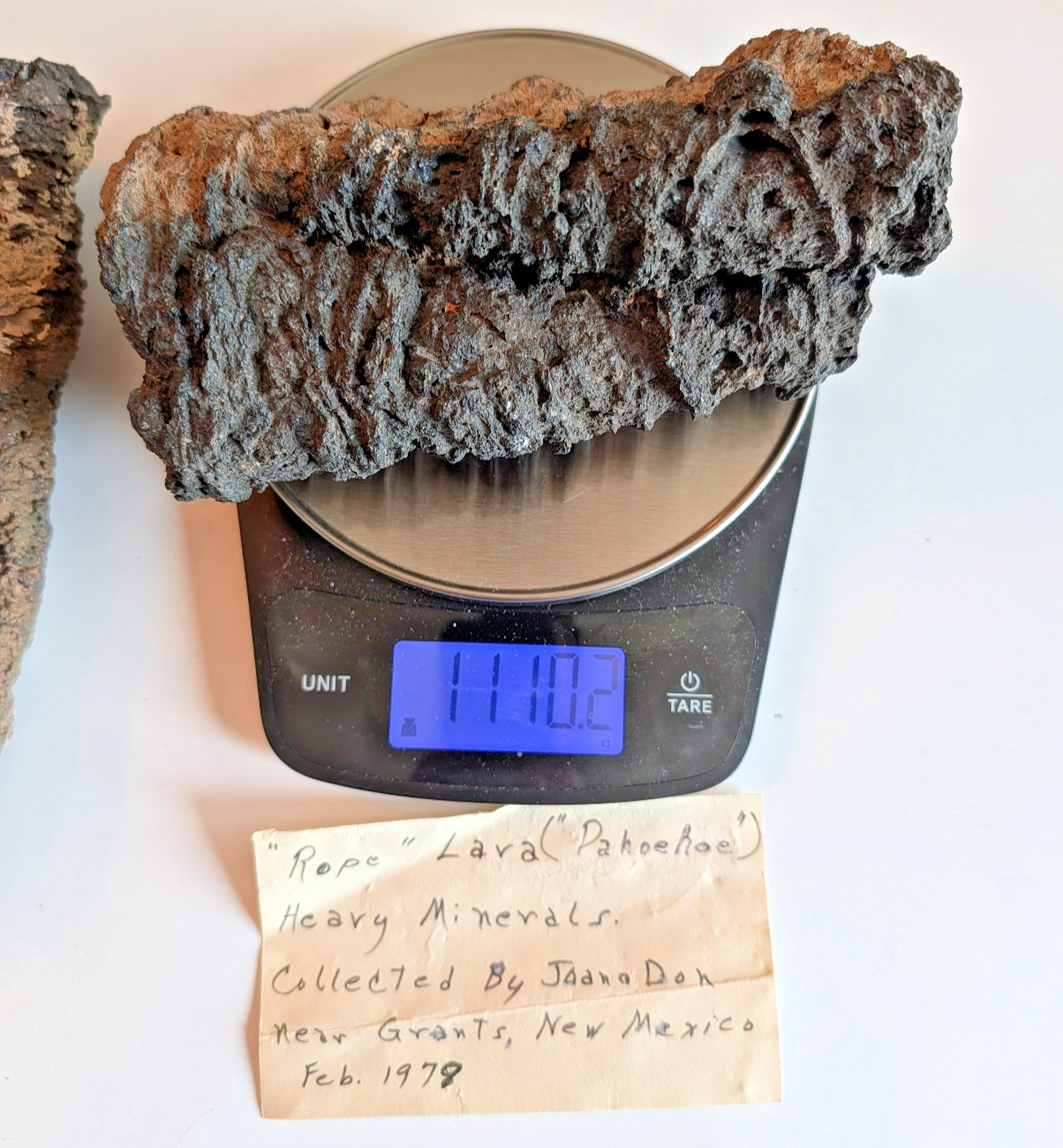 Vintage 1978 New Mexico Pahoehoe Rope Lava Rock Specimen Lot El Malpais Grants