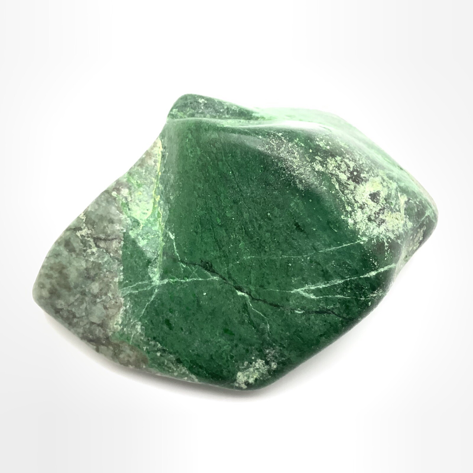 Siberian Jadeite Cobble Chromium Green Jadeite Jade Stone Specimen Siberia 445g