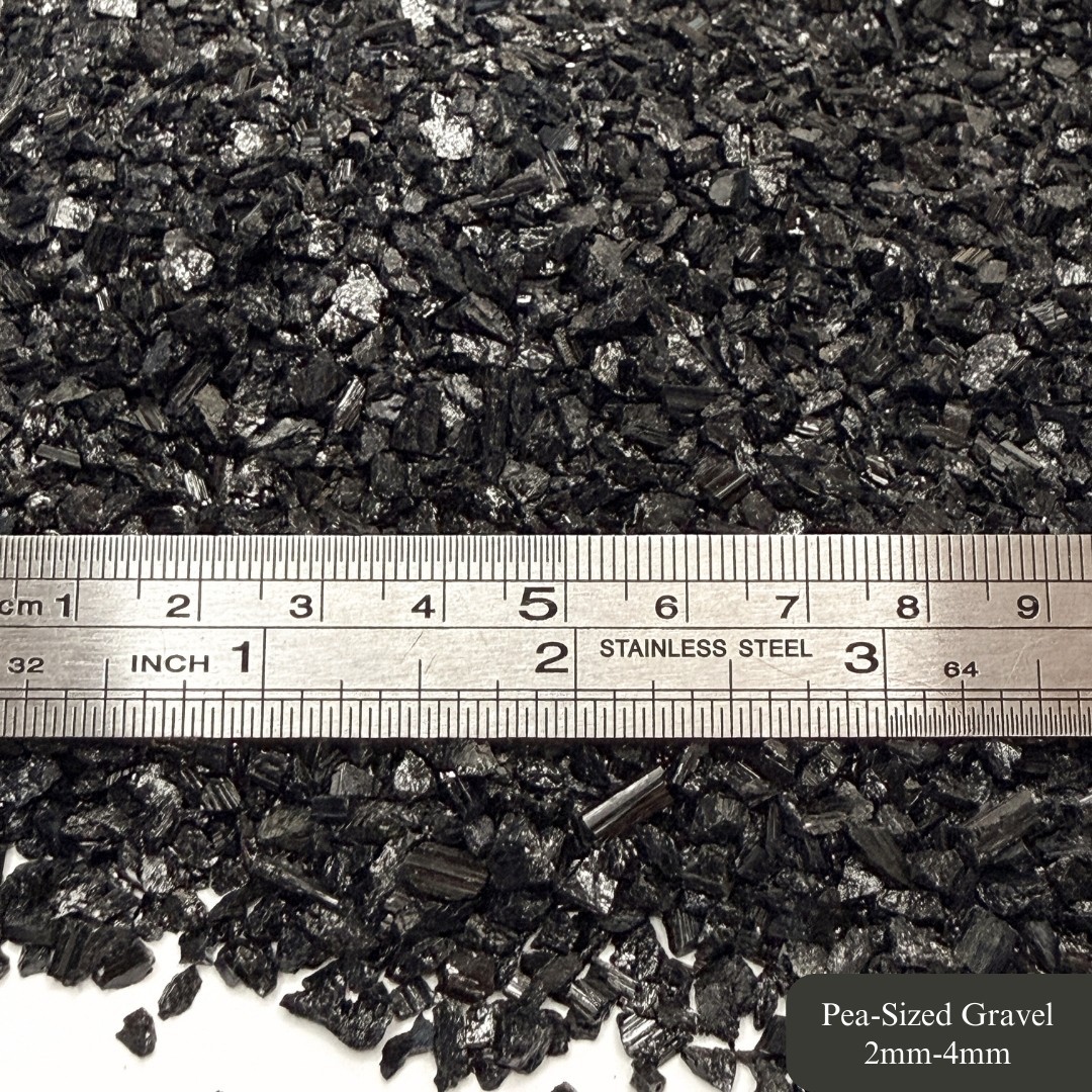 Crushed Black Tourmaline A+ Chips, 2mm-4mm, for Orgone Pyramids, Resin Art