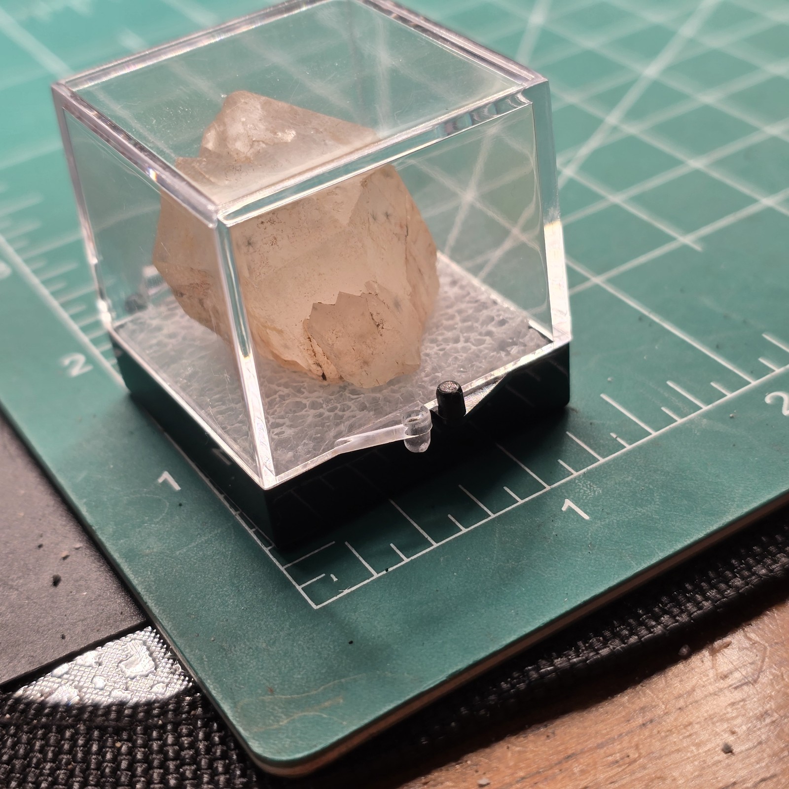 Hollandite Spider Quartz Point Crystal Madagascar Gemstone Specimen in Perky Box