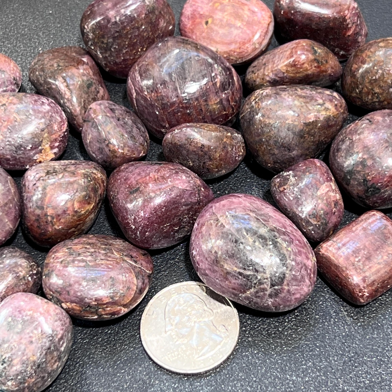 Red Ruby Crystal Tumbled (UV Reactive)(By The Piece Or Pound) Wholesale Supply