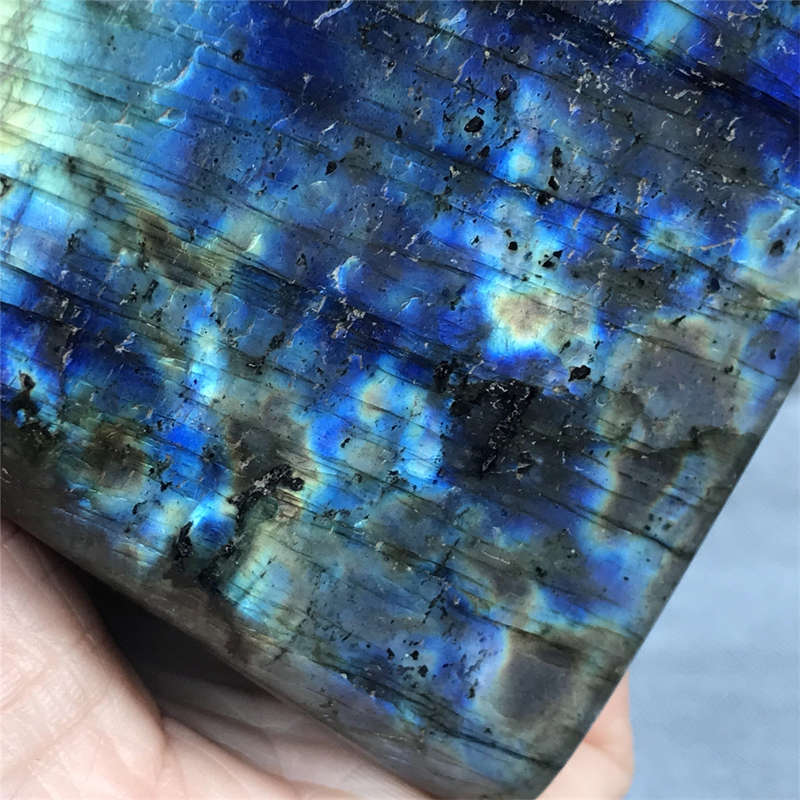 980g Natural Labradorite Quartz Crystal Spectrolite Mineral Reiki healing
