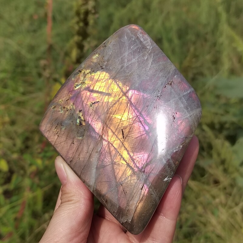 AAA+ Natural Labradorite Mineral Specimen Quartz Crystal Spectrolite Stone 392g