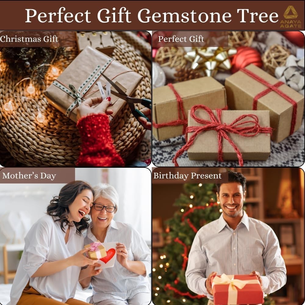 Crystal Tree Set of 12 Unique Birthday Gifts for Women,Sister,Mom,Home Office…