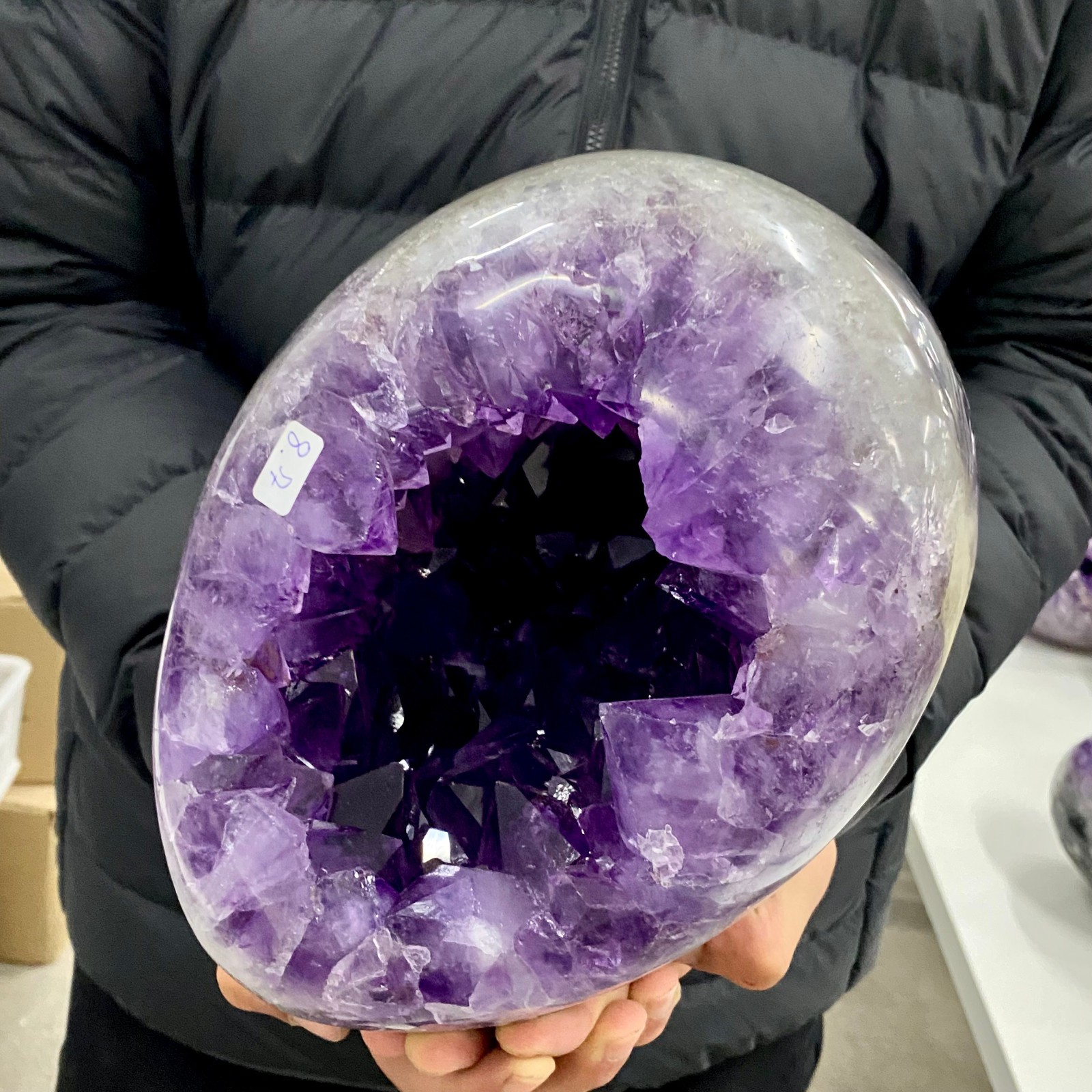 19LB Natural rare amethyst Dinosaur egg Quartz Crystal specimen healing