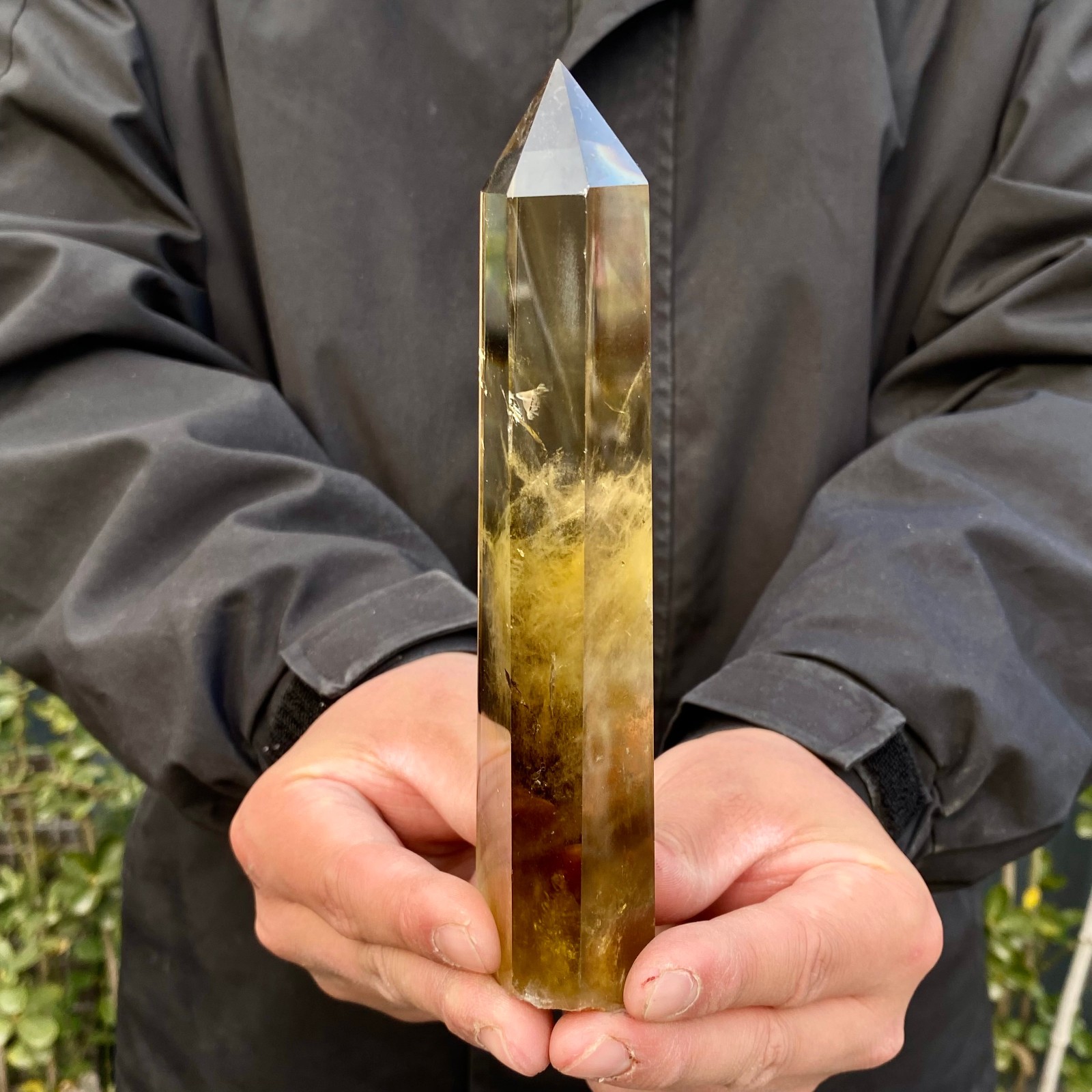 335G Citrine obelisk energy column Reiki healing