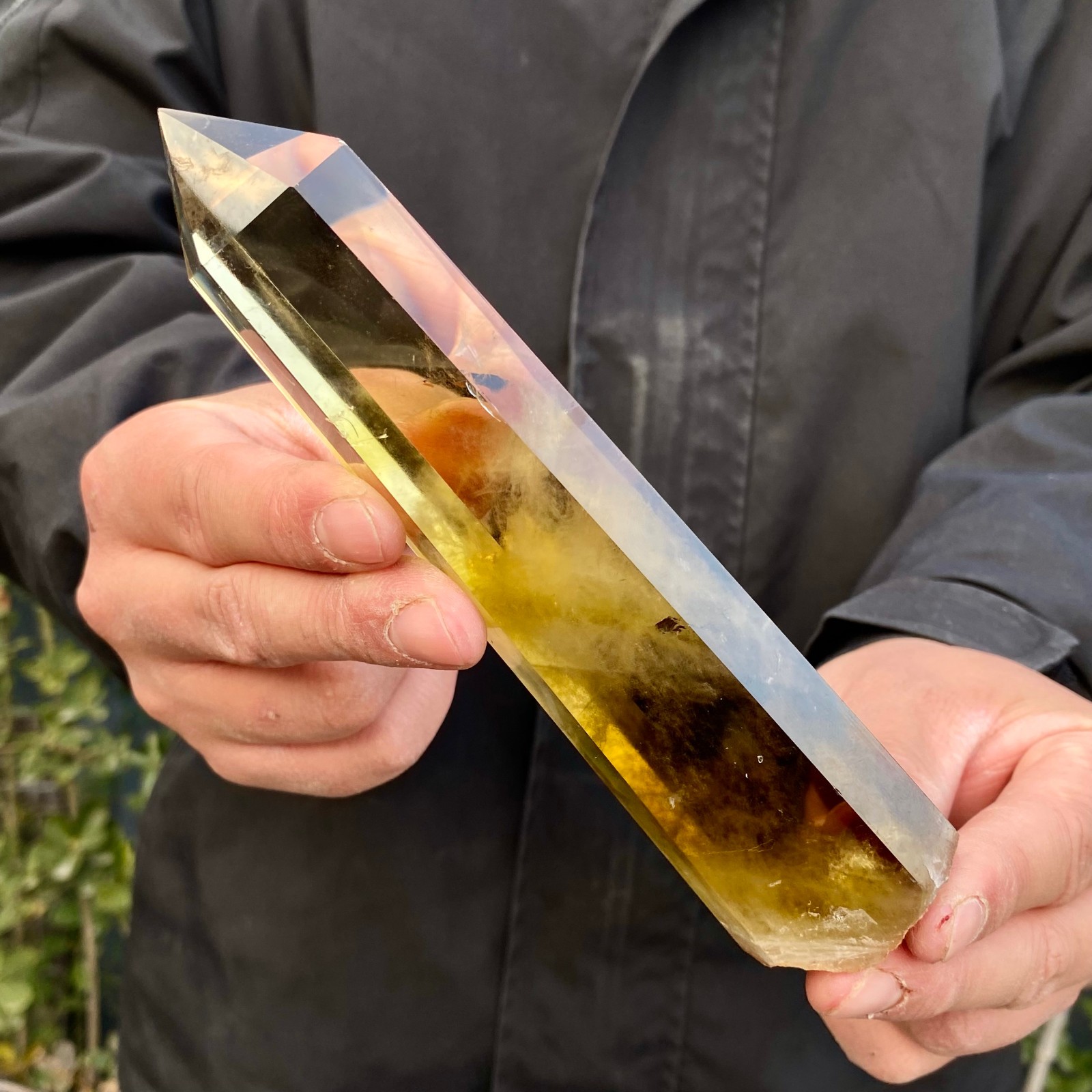 335G Citrine obelisk energy column Reiki healing