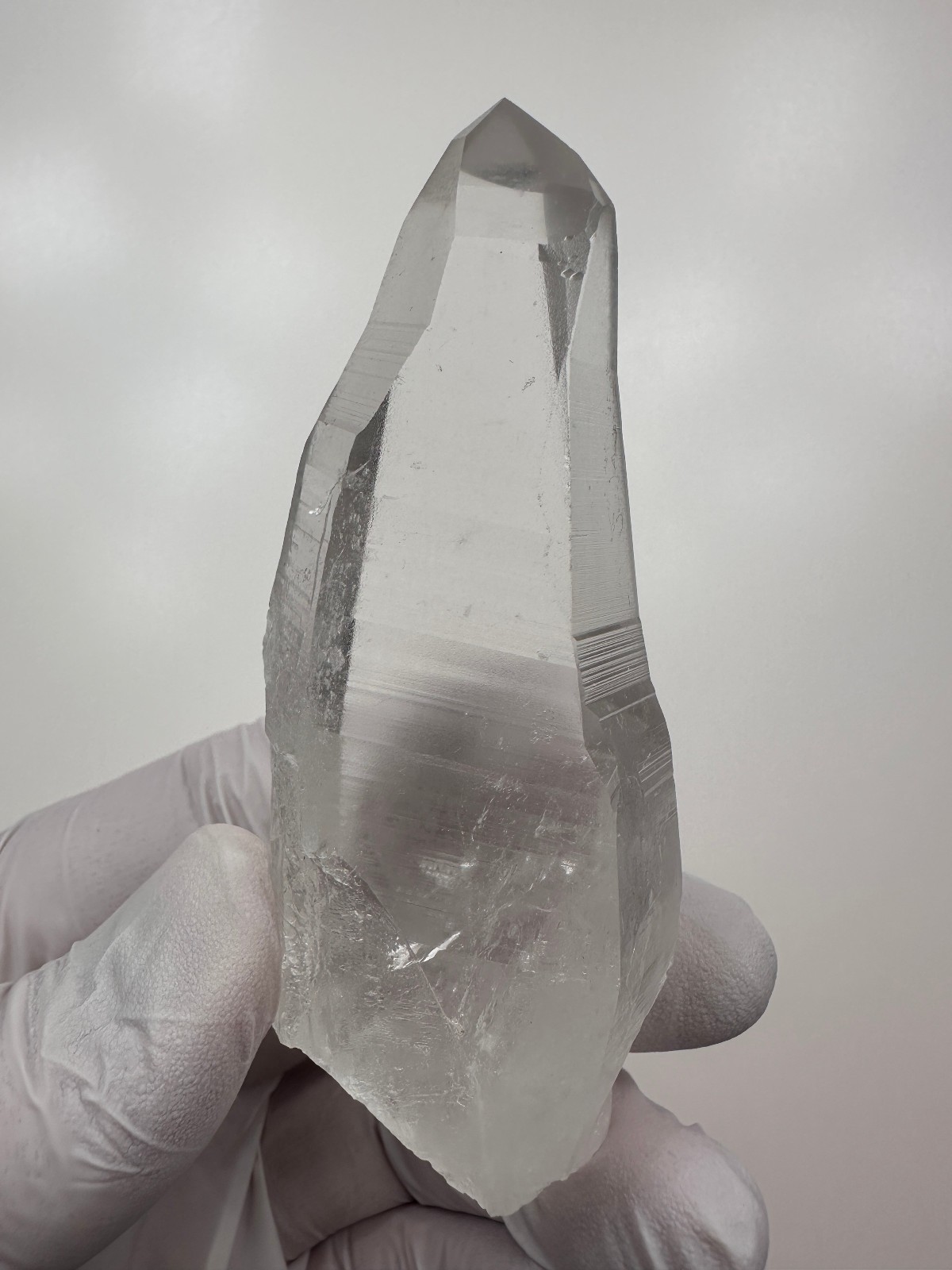 4 1/4”__LARGE Optical Clear Lemurian Seed Quartz Crystal Point__Serra do Cabra