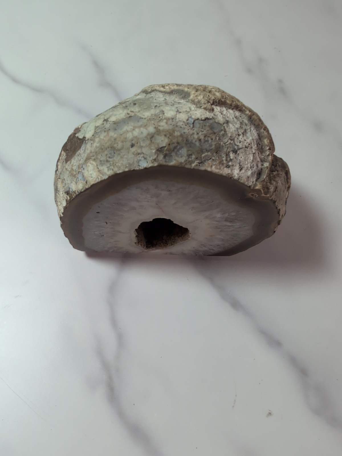 Sliced Geode Polished Display Free Standing 3.5″ Tall Brown
