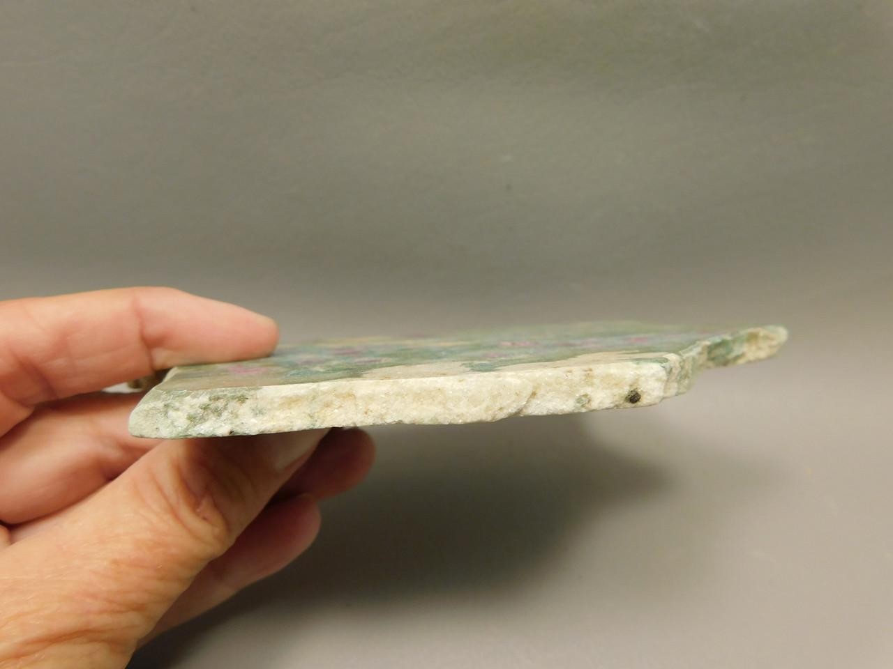 Ruby and Fuchsite Polished Stone Slab Decorator Rock #03