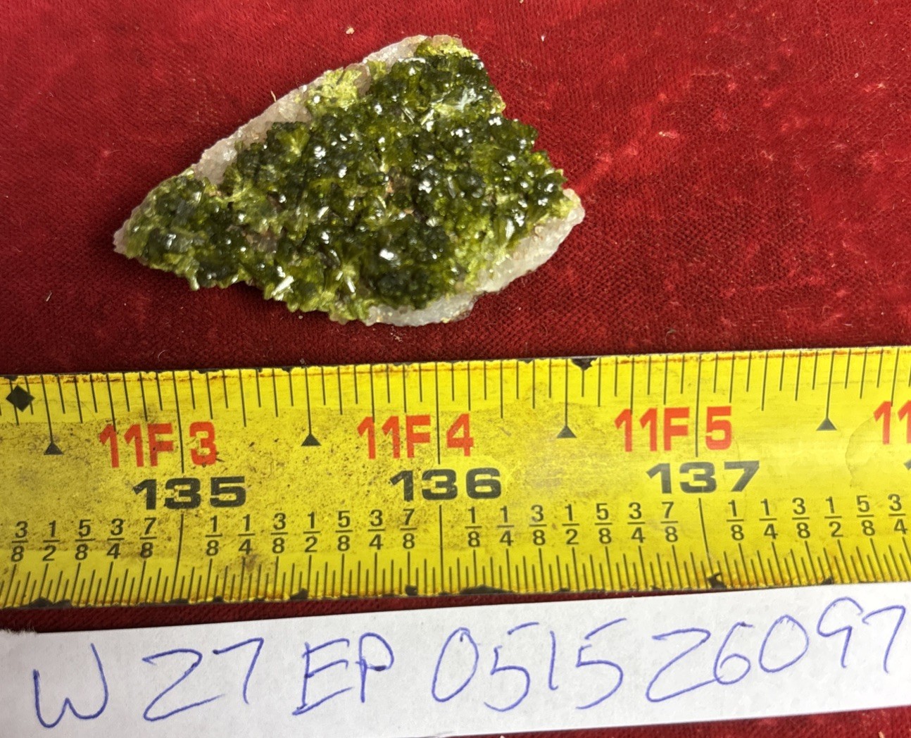 High Quality Epidote With Quartz Specimen from Morocco , 16.27 Grams