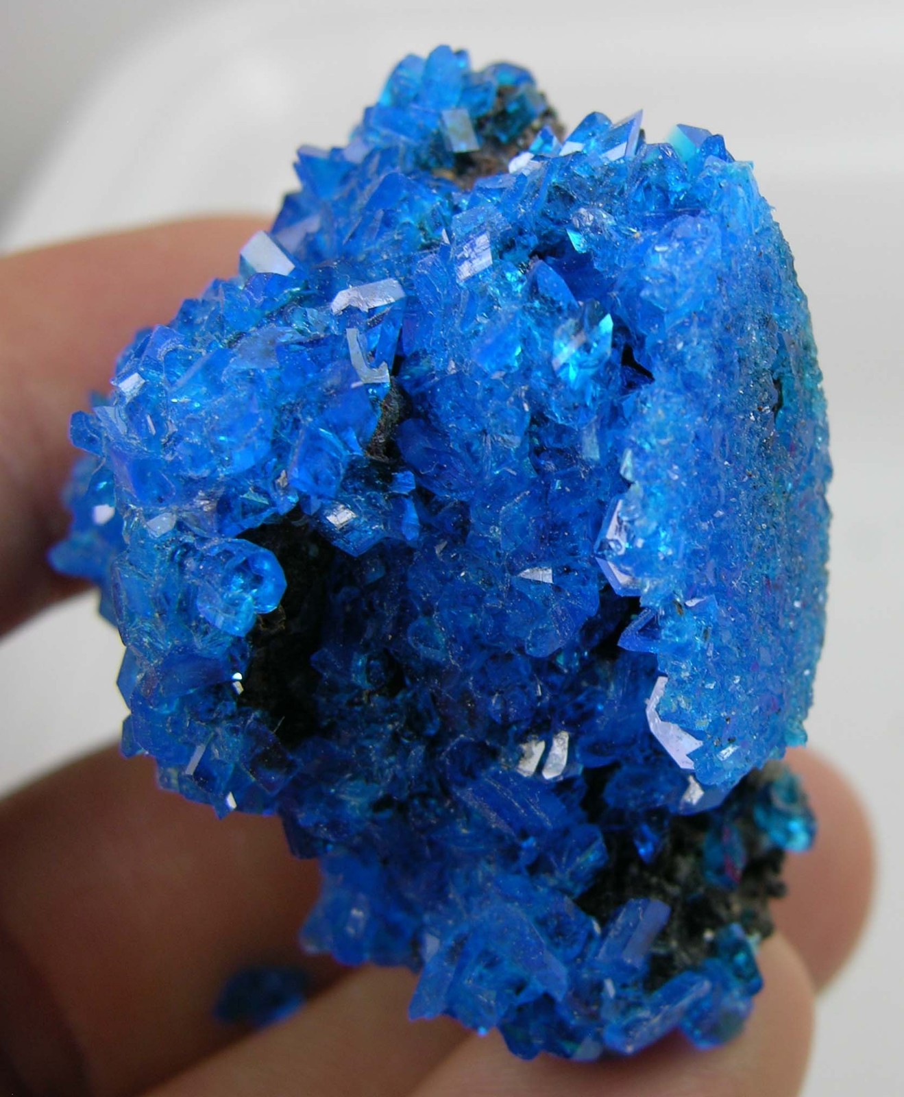 #4 1 1/2 in Poland Lab Grown Raw Chalcanthite Crystal Cluster Specimen 39mm