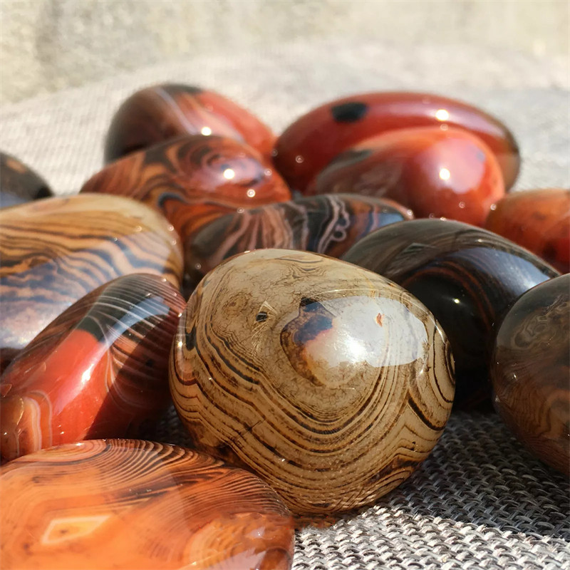 1/2LB Madagascar Crazy Lace SILK Banded Agate Polished Specimen healing Random