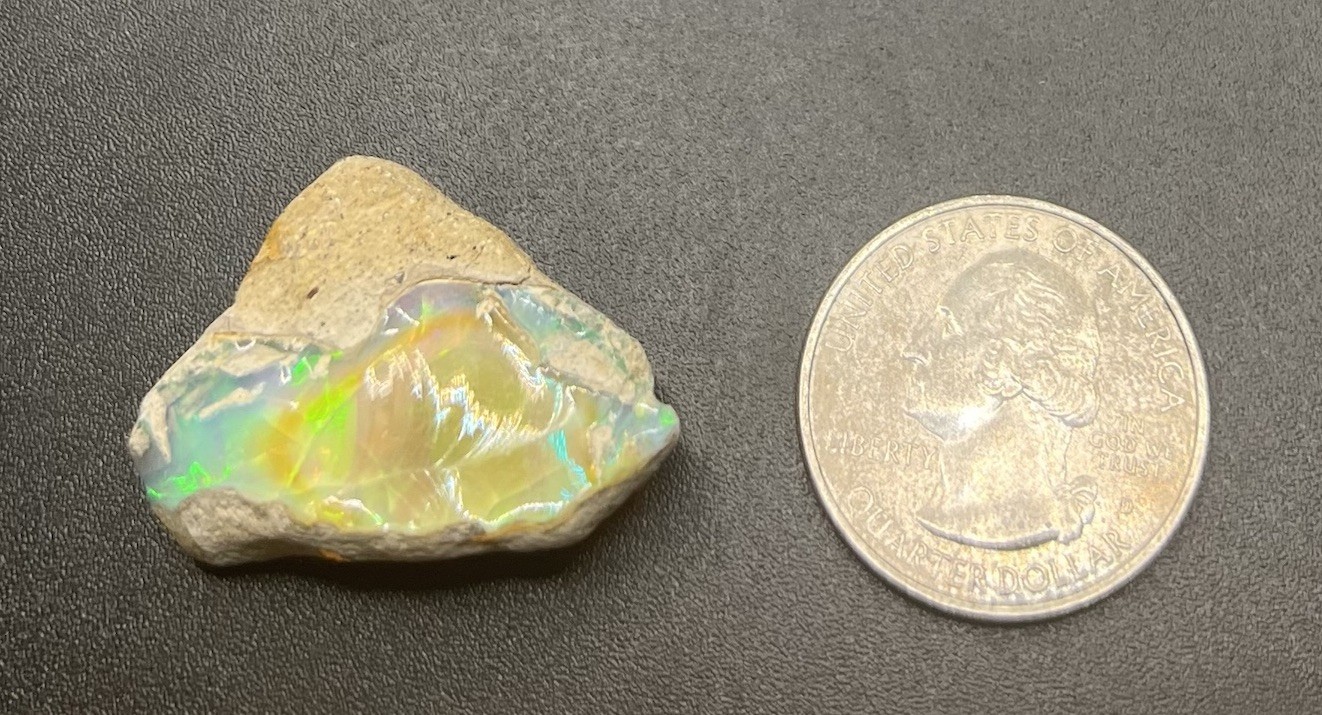 Ethiopian Welo Genuine Opal 6g Almost 1 1/2in AWESOME FLASHES