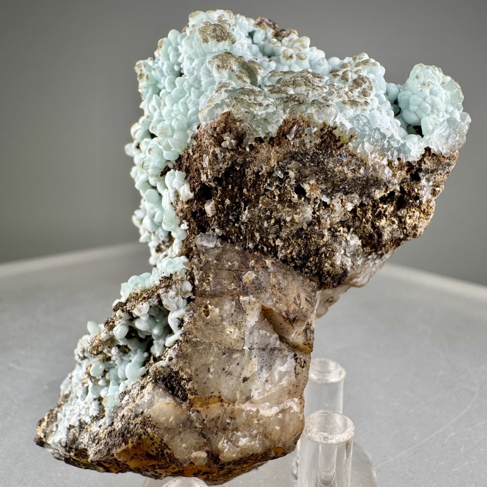Nice Blue Smithsonite: Kelly Mine, Magdalena, Socorro Co., New Mexico- Classic!