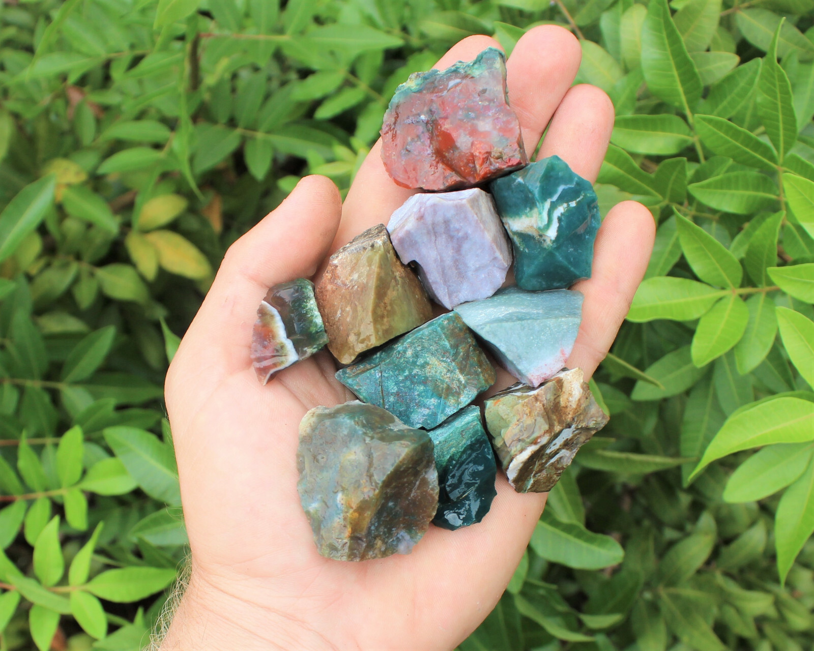 5 lb Lot Natural Rough Fancy Jasper, Raw Gemstone Cabbing Rock Multi color 80 oz
