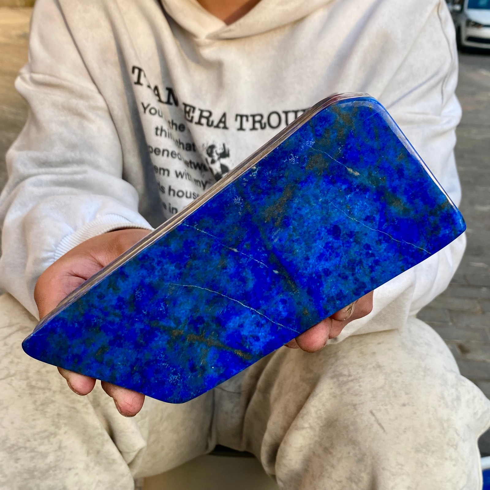 3.19LB Natural Stone Lapis Lazuli Freeform Polished Crystal Mineral Specimen