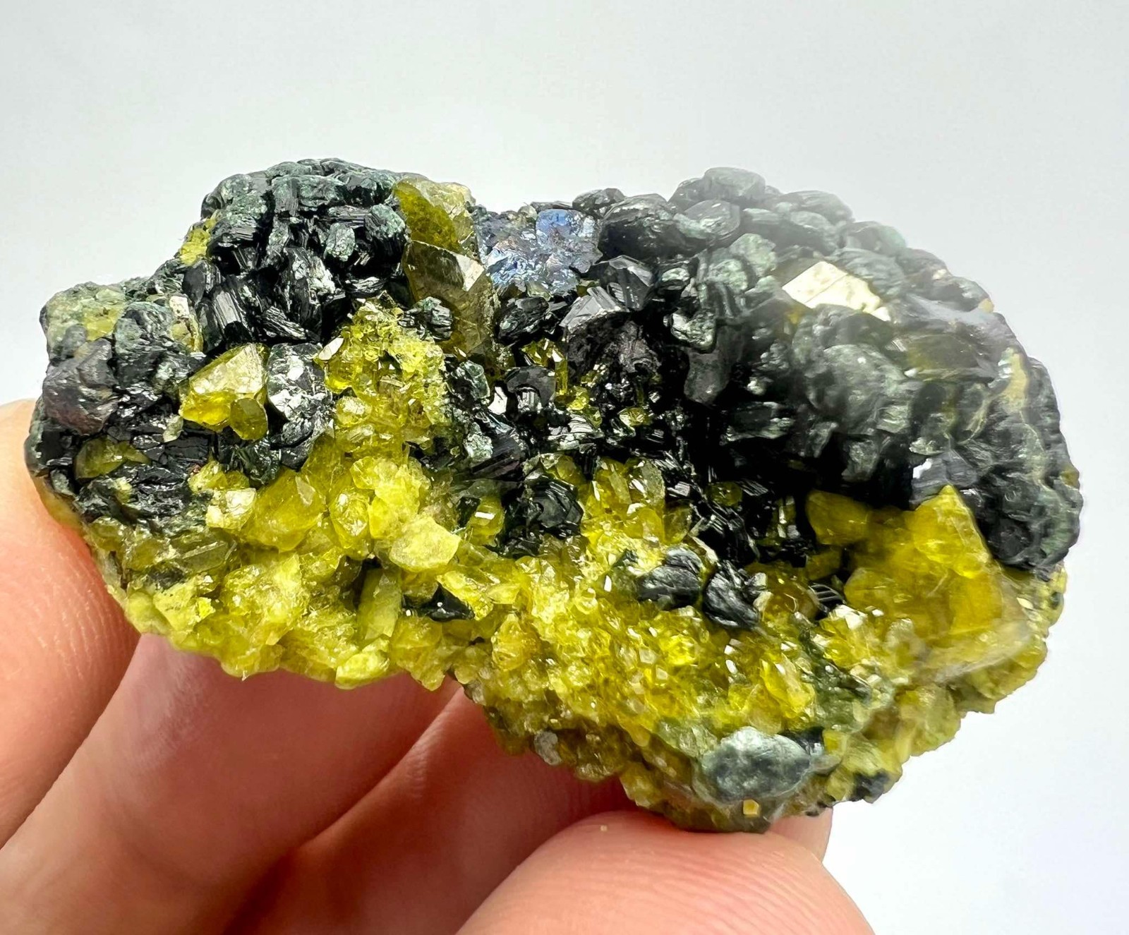 86 CT Rare Vesuvianite With Magnetite Crystals On Matrix From Pakistan AS42