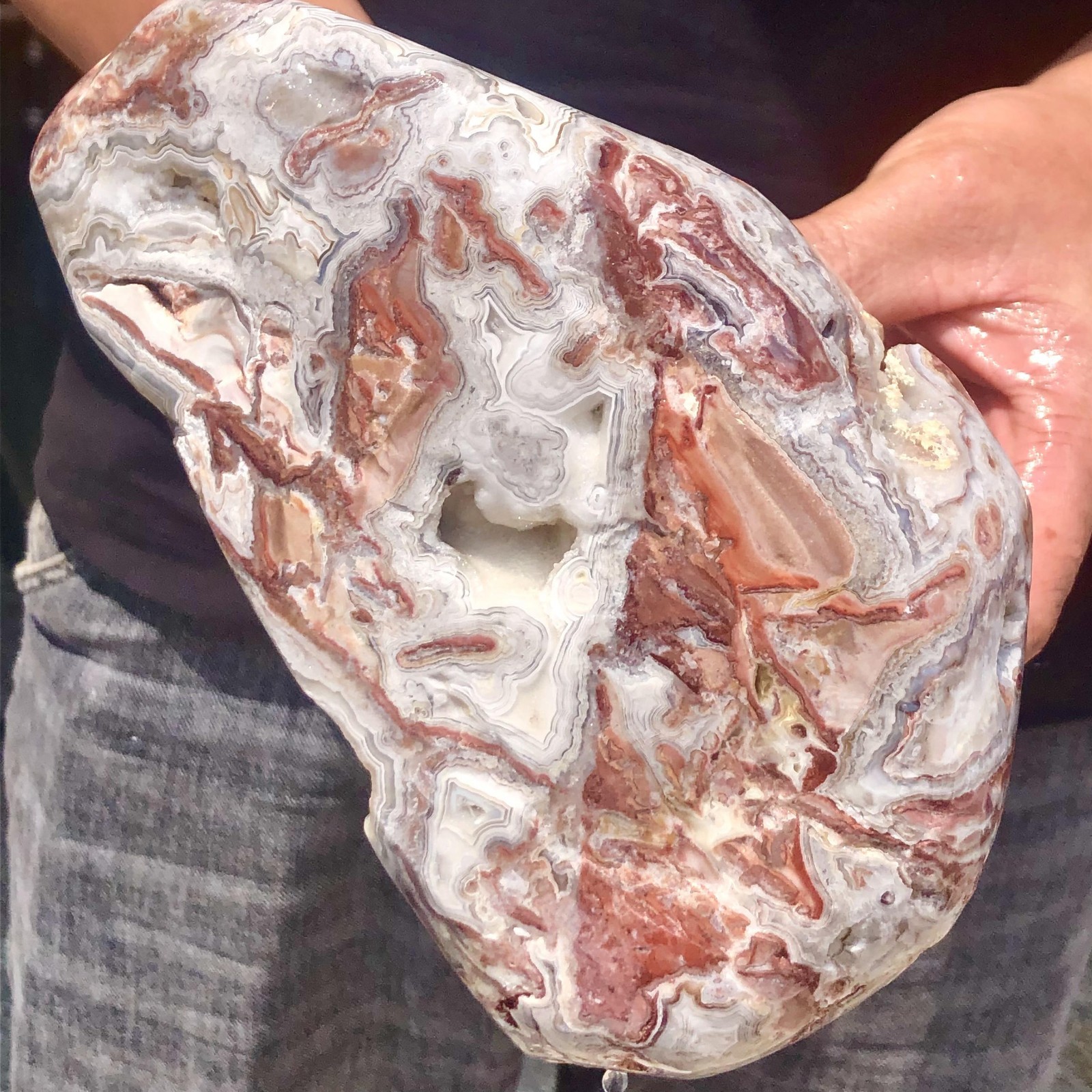 5.76lb Natural Crazy agate stone quartz crystal cluster mineral samples