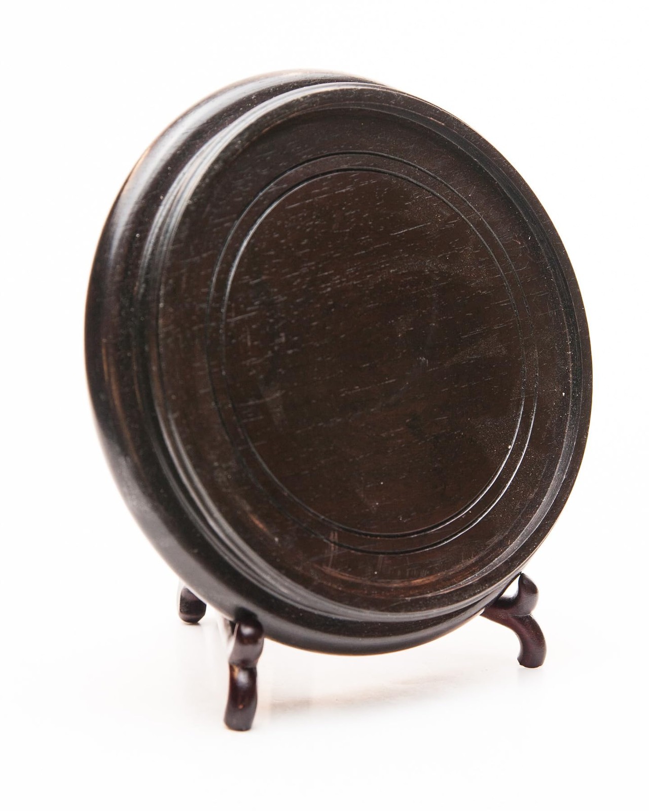 Handcrafted Rosewood Round Pedestal Vase Stand (5 1/2 inch) (Pack of 2)