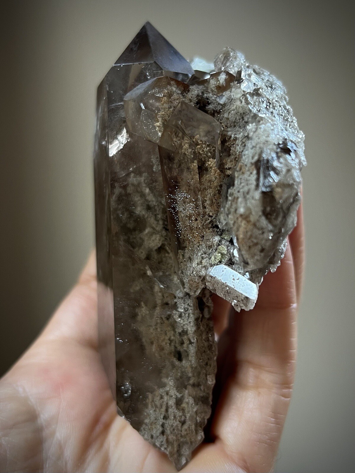 Lodolite Quartz Crystal Inclusion Quartz Natural Smoky Quartz Garden Quartz Braz