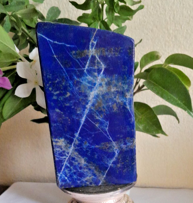 650Grams Lapis Lazuli Freeform Rough Tumbled Polished With Iron Pyrite Inclusion