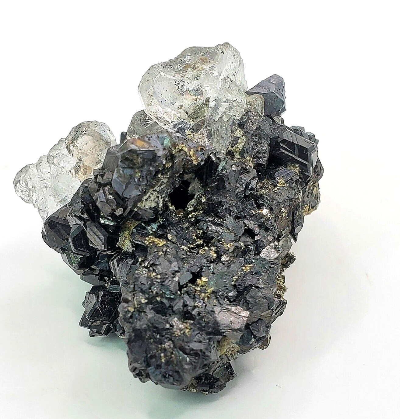 Stunning Cerussite on Galena with Pyrite 68g Natural Specimen 2″x1-3/8″x1-1/8″