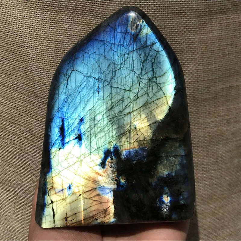 1.03kg Natural Labradorite Quartz Crystal Spectrolite Mineral Reiki healing