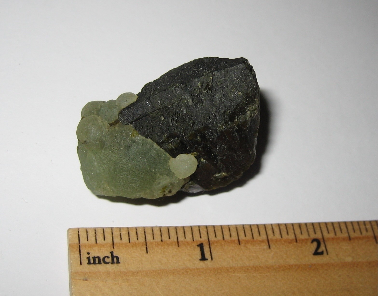 1.5″ TERMINATED NATURAL EPIDOTE CRYSTAL WITH PREHNITE FROM MALI, AFRICA ~ 33.4g