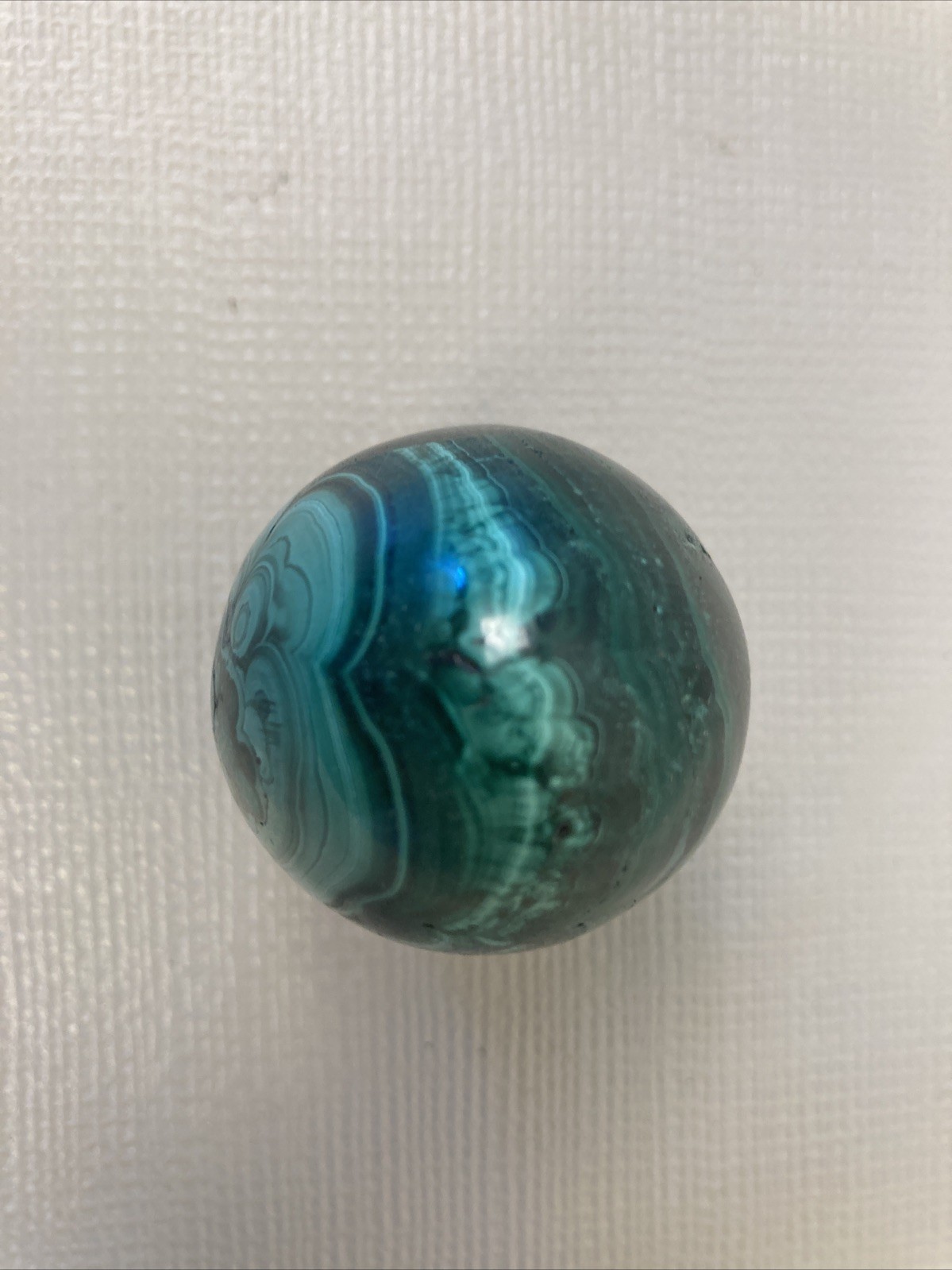 Natural Solid Green Malachite Egg Polished Gemstone 160g 2.25 inches W/ Stand