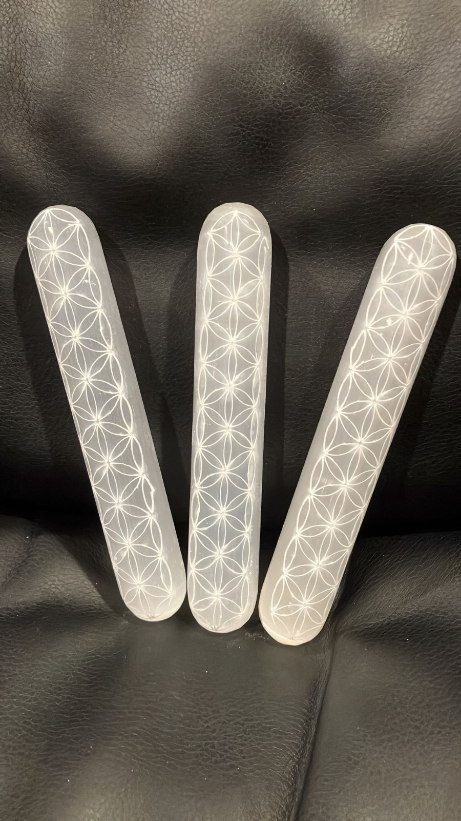 Natural Selenite Crystal Massage Wand ” Smooth Polished Heal LOT of 5 BULK Whole