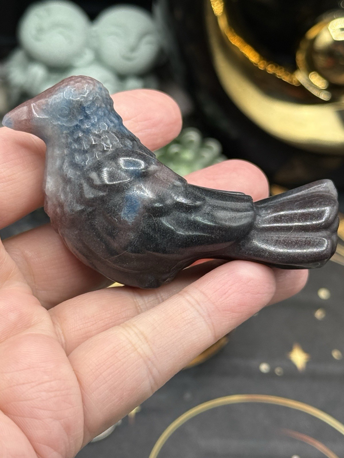 Natural Lapis Lazuli Trolleite Red Jasper carved Birds You choose Free shipping
