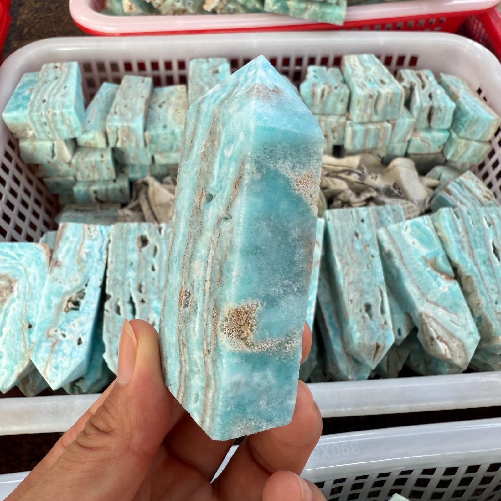 Natural Different grade Mine Healing Stone Obelisk Wand Home Decor 500g