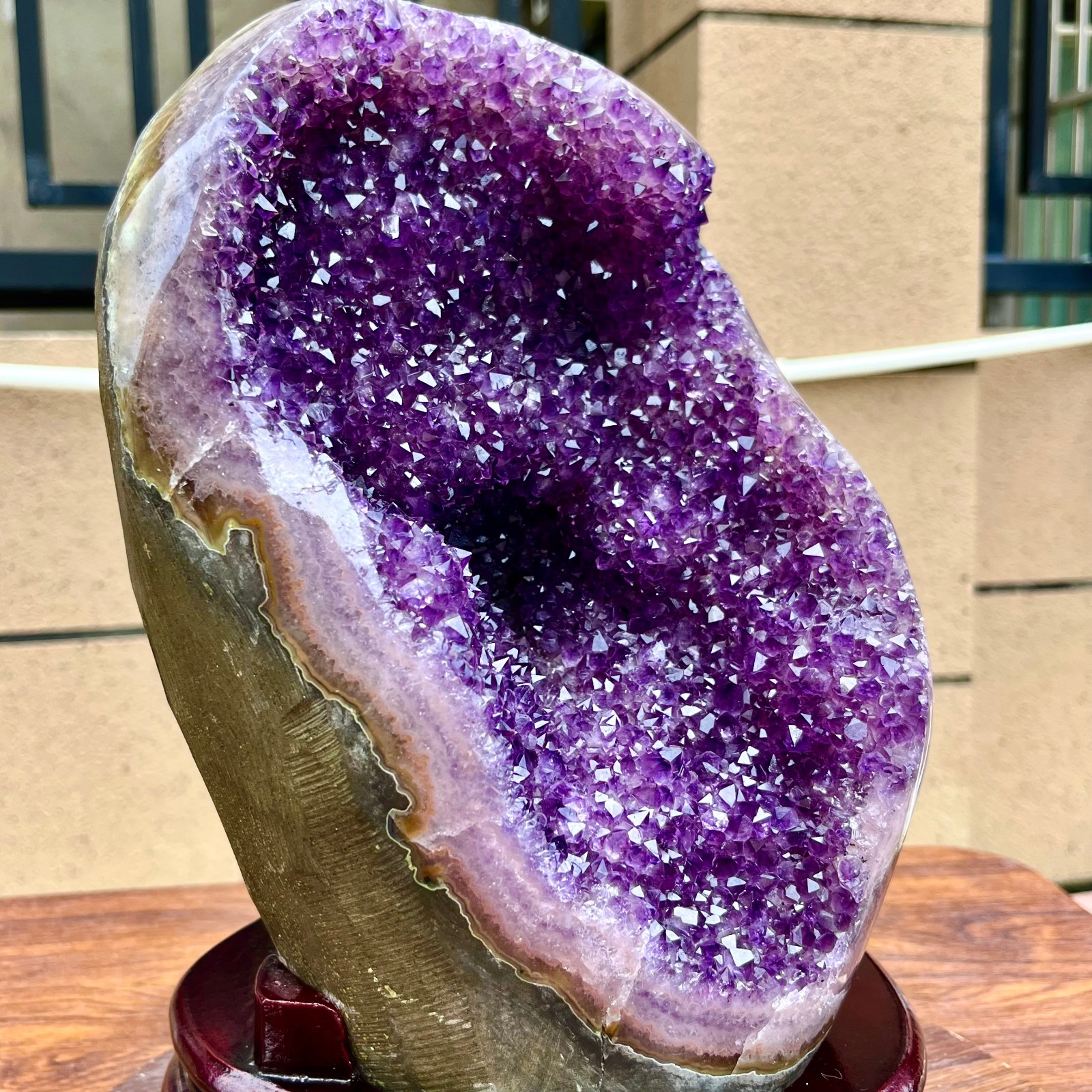 20.77LB Natural amethyst, quartz ore body Uruguayan amethyst crystal block