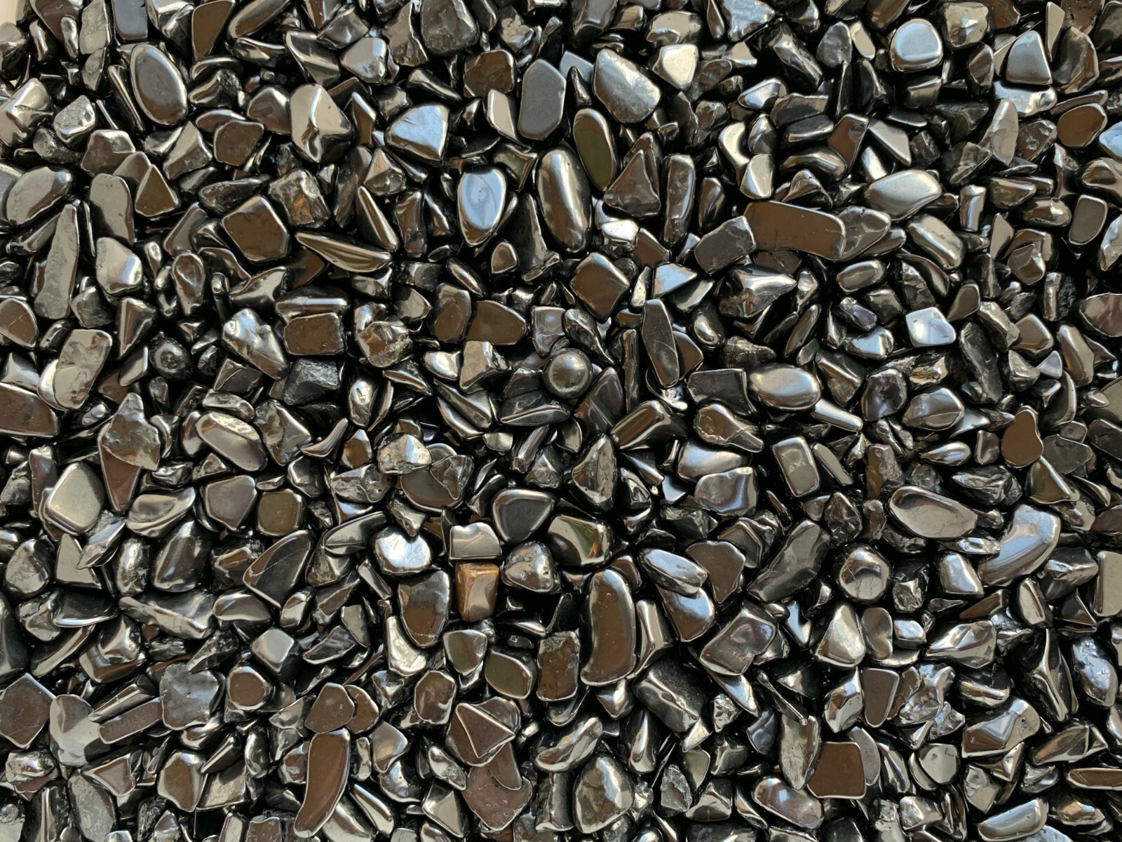 Grade A++ Shungite Semi Tumbled Gemstone Mini Chips 6- 12 mm, Wholesale Bulk Lot